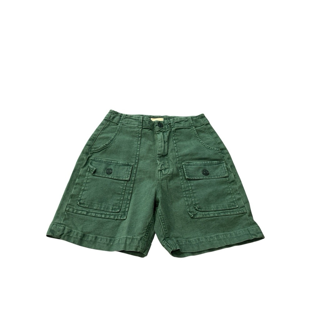Mother Denim The Rambler Patch Pocket Shorts Size 25x5 Amy Army Green Festival